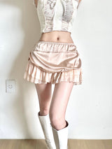 1232. Aerin satin chiffon cancan mini sk