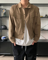 [Free Shipping]STジャガードクロップデニムジャケット (2C)