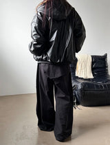Belted layered wide pants(3color)