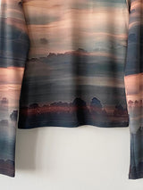 Sunset printing crop T 