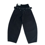 Steel Frame Metal Stud Balloon Fit Wide Long Pants (2 colors)