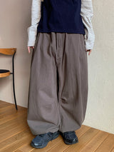 [unisex] Dalkas Pintuck Cotton Banding Wide Pants
