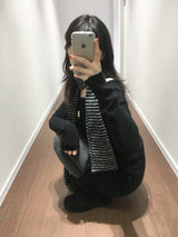 ポンポンオフショルダーニットトップス(2color)