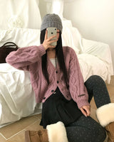 [ORIGINAL] Sand Color Heavy Knit Cardigan