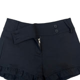 ロマンチック2ボタンフリルコットンショートパンツ (2 colors)