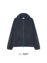 No.1520 fleece CR set-up hood ZIP-UP (3color)
