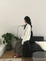 Vintage check long skirt