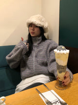[MADE] カルティン ストライプ ダンブル ジップアップ