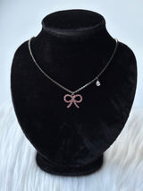 Ribbon Tear Necklace (White/Black)