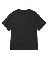 Blur Effect Round T-Shirt-Black