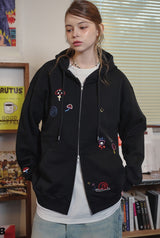 [2-WAY] Mushroom Stitch Zip-Up