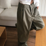 Soneck nylon cotton wide cargo pants
