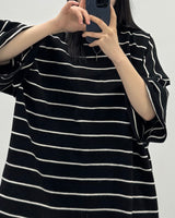 sheer striped t-shirt
