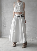 Cloud Nylon Crop Blouse