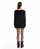 STAR CROSS LONGSLEEVE TOP BLACK