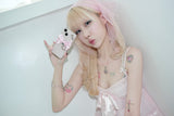 Secret Heart Necklace (Pink/Black)