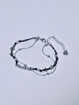 Swirl layered string star bracelet