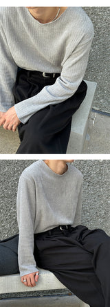 [Unisex] ベルベットカッティングニット(4color)