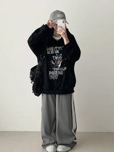 Enz Side Track Line Wide Pants