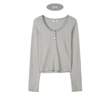 ストライプコンビバートンTシャツ (レッド)