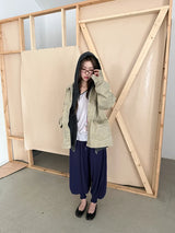  stripe washing hood zip-up