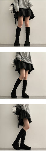 lintel ribbon flared mini skirt