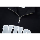 Huke x Nus. ハーフジップアップ(BLACK)