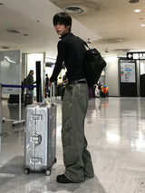 Diagonal Cargo Wide Pants