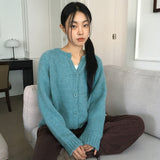 Cuang feminine fit alpaca raglan knit cardigan