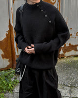 Nell Line Neck Button Knit