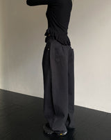 double pintuck wide pants