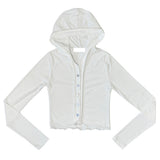 Slim hood cardigan