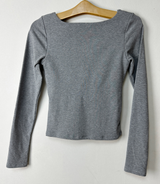 (WITH VOLUME PADS/BASIC ITEM/COMFORT & STRETCH GUARANTEED❤) 3 COLORS ベーシックストレッチセミクロップドUネックTシャツ