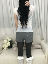 Sheer Lace Ribbon Top