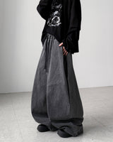 Natty Herringbone Balloon Pants