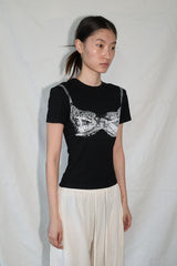 Ribbon Printing T-shirt (Black)