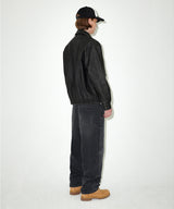 WASHED FAUX LEATHER BLOUSON