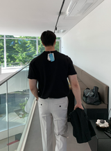 Air Cool Button Collar Short Pants Knit