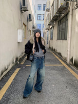 Grand Fur Hoodie Zip-Up Parka Jacket