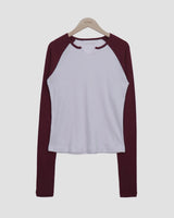 Tamin V-Neck Raglan Long-Sleeve T-Shirt