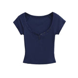 Elyra Snap V-Neck Tee