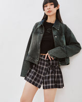 Dami Tartan Pleats Mini Skirt