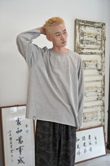 VINTAGE P. DYEING CUT-OUT BOX TEE (Gray)