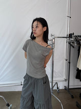  UNBAL SHOULDER TOP