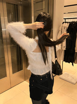 Square neck twilight blouse