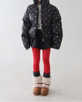 Quilting Padding Flare Miniskirt