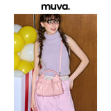 muva. クールシック ハンドバッグ ミニ トートバッグ ライトウェイト エレガント ウィメンズ バッグ