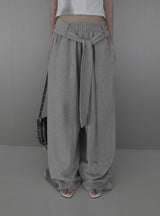 Tie Maxi Wide Sweatpants