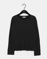 シホールドットフリルレイヤード長袖Tシャツ