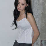 STRAP DETAIL HALTER NECK BLOUSE (WHITE)